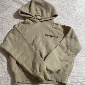 Fear of God Essentials Beige Hoodie